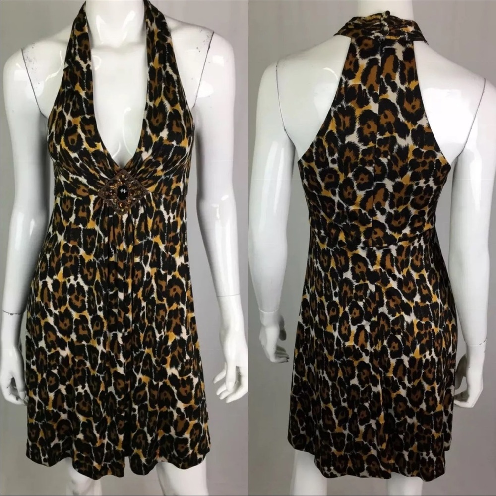 Trina Turk - Leopard Print Halter Dress - size 4